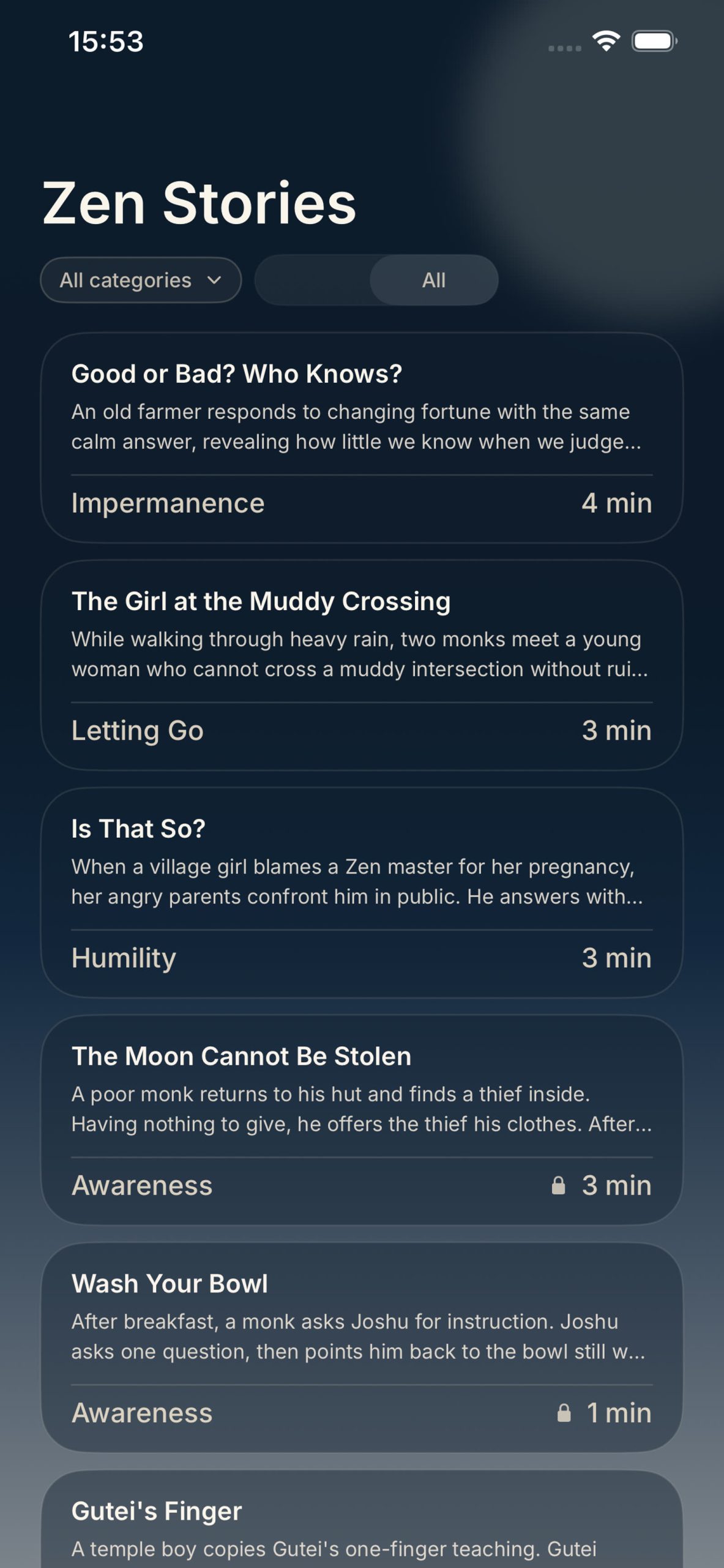 Zen Stories iPhone Screenshots screenshot 1