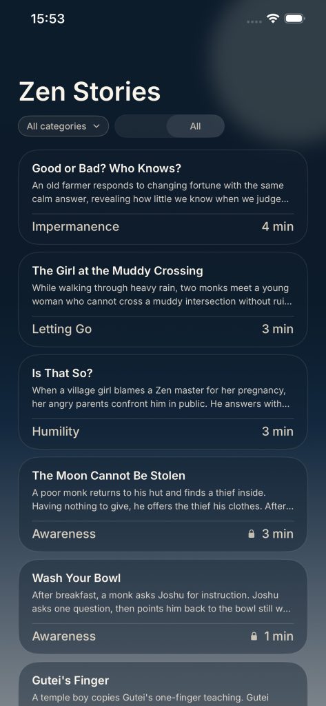 Zen Stories iPhone Screenshots screenshot 1